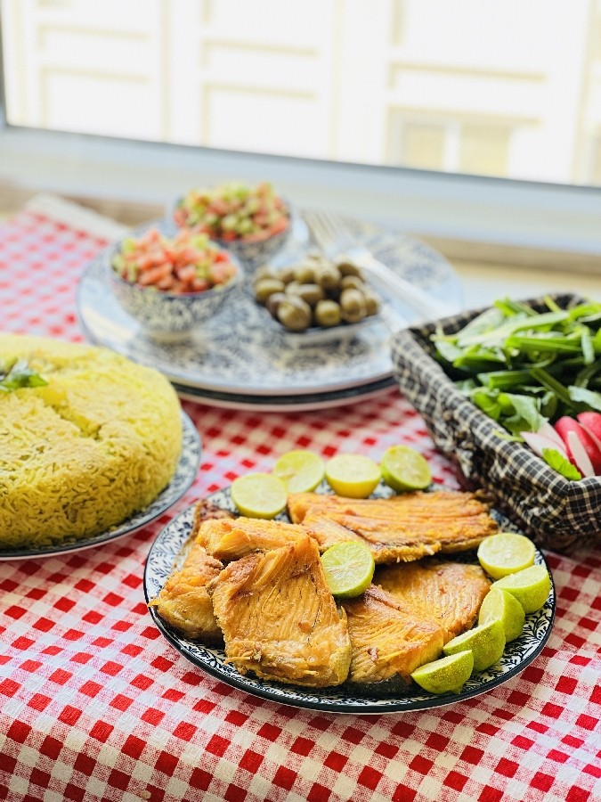 عکس سبزی پلو با ماهی