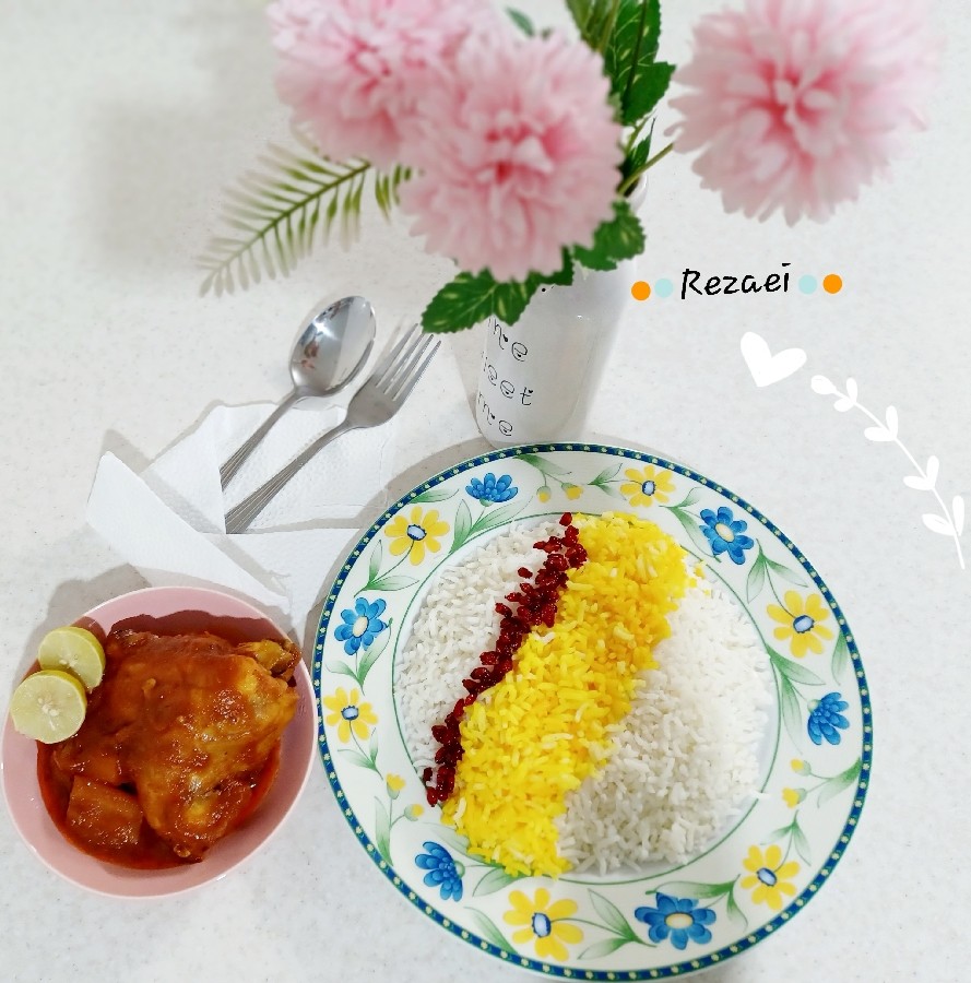 عکس زرشک پلو با مرغ