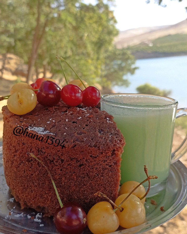 عکس کیک کاکائویی ساده 