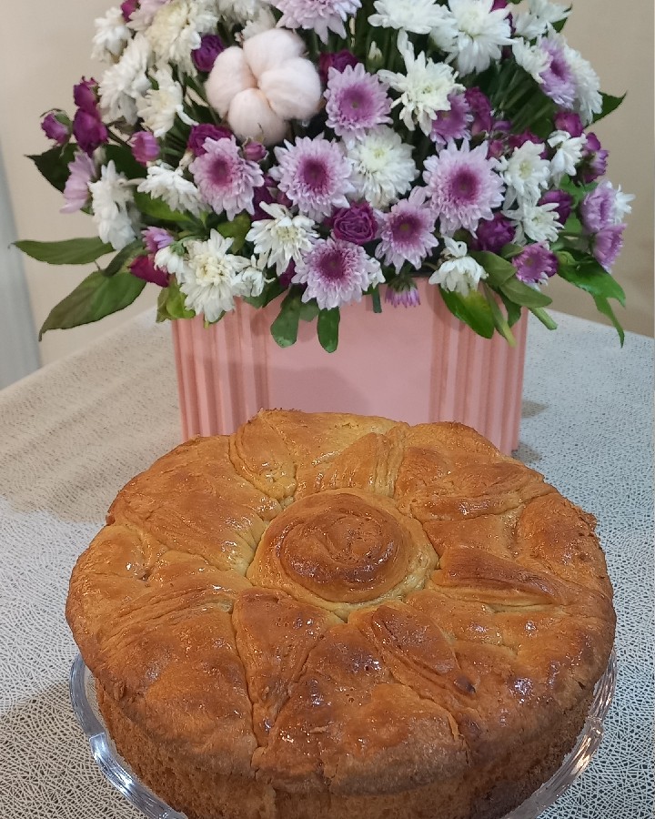 عکس نان گل شیر عسلی