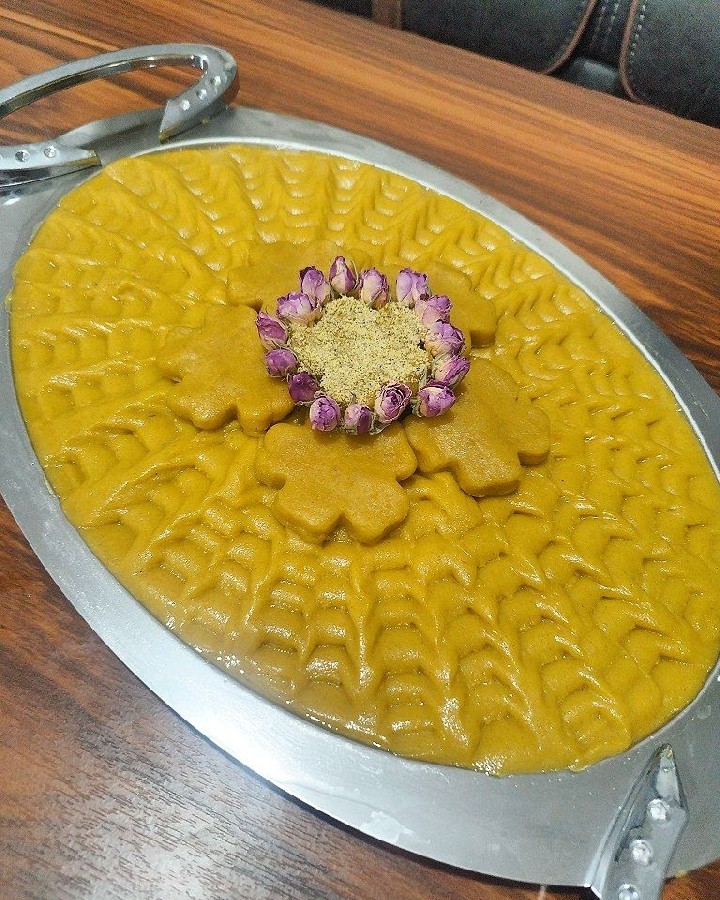عکس حلوای زعفرانی ?