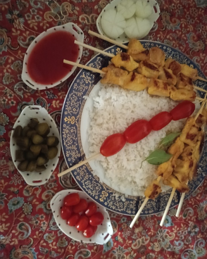 عکس جوجه کباب تابه ای #کته#