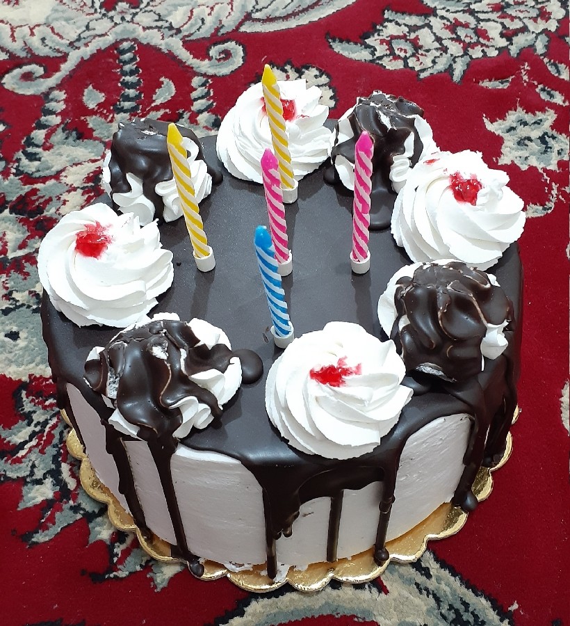عکس کیک تولد گل پسری