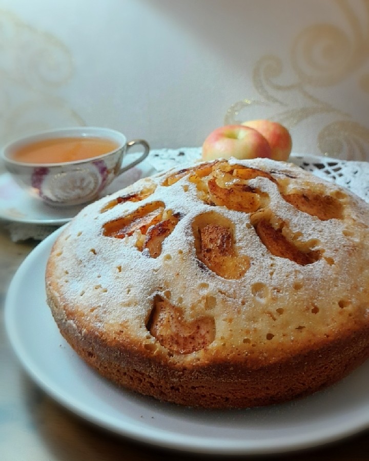 عکس کیک سیب و دارچین