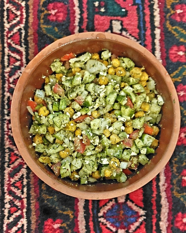 عکس سالاد نخود مدیترانه ای
