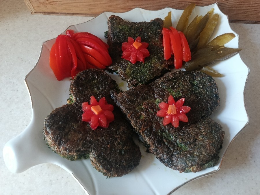 عکس کوکو سبزی قالبی 