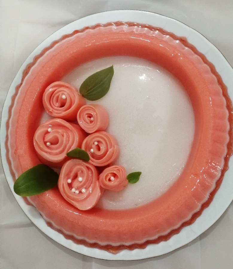 عکس ژله بستنی، مرغ شکم پر(شام تولد آقای همسر) 