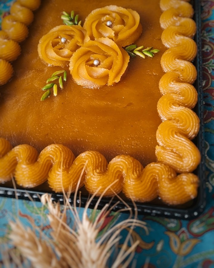 عکس حلوای زعفرانی 
