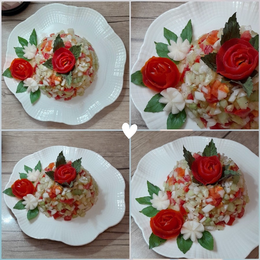 عکس سالاد شیرازی قالبی