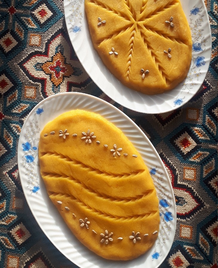 عکس حلوا زعفرانی