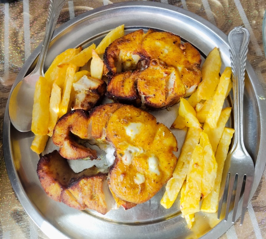 عکس پخت ماهی در ایرفرایر