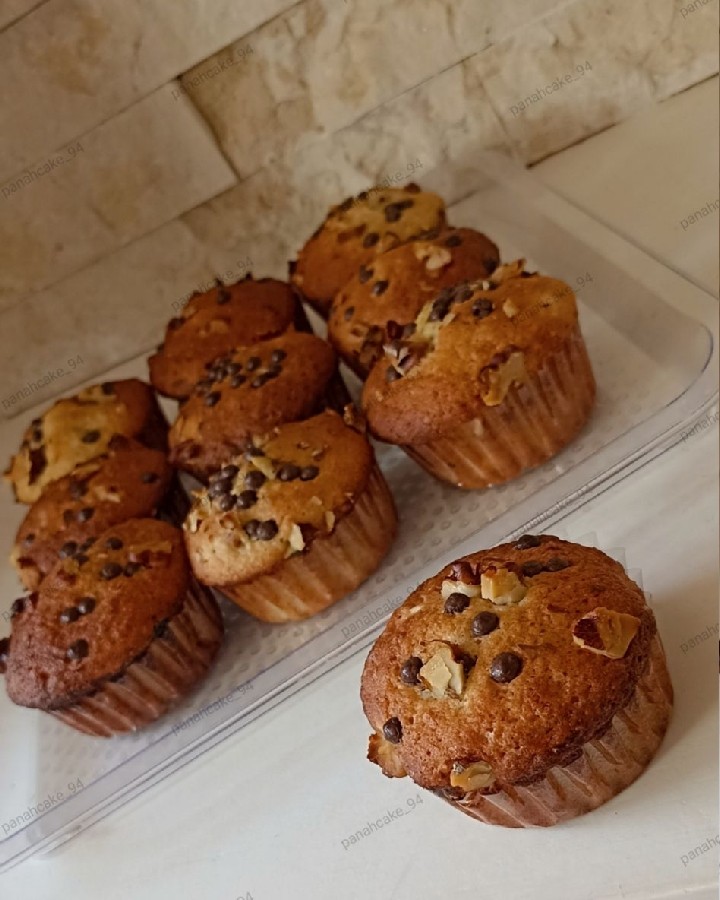 عکس کاپ کیک موز و گردو