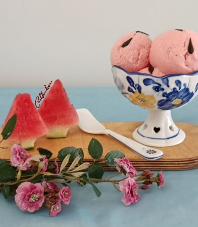عکس بستنی خامه ای هندوانه