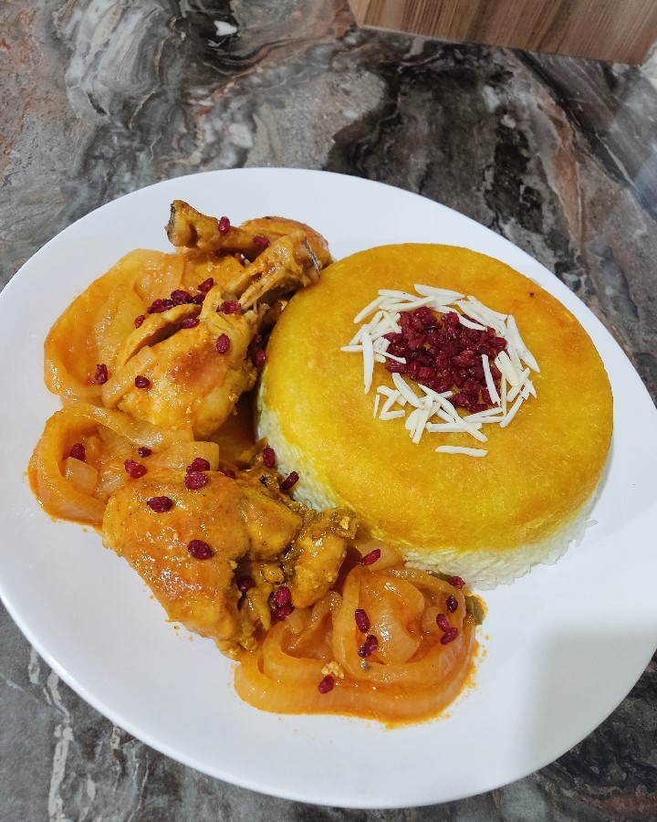 عکس مرغ با سس انبه
