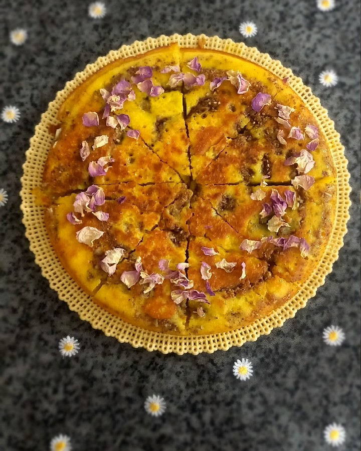 عکس خاگینه مغزدار تابه ای