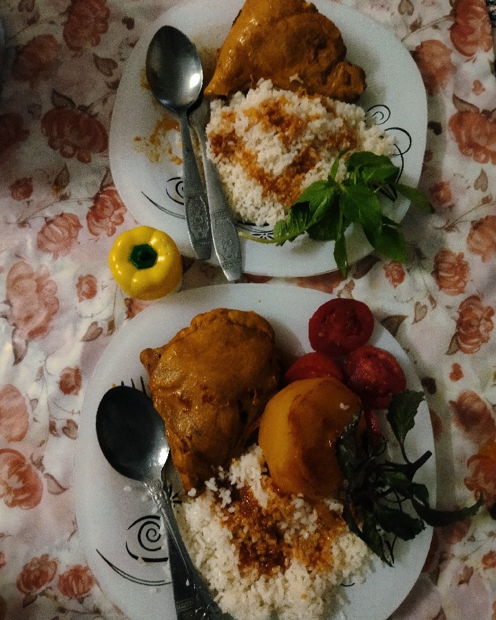 عکس پلو مرغ ساده