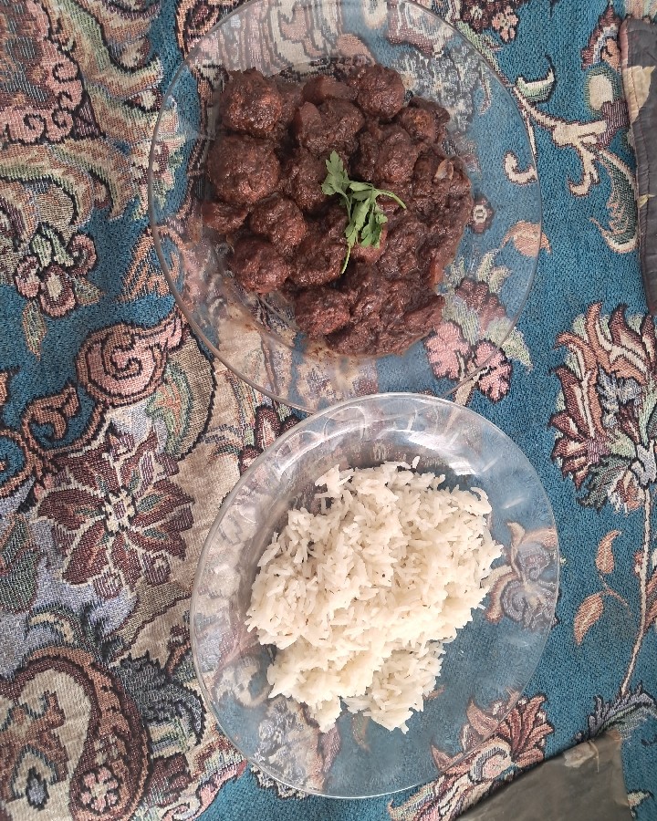 عکس فسنجان با گوشت قلقلی و کدو حلوایی