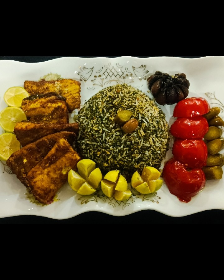 عکس شوید پلو با ماهی 