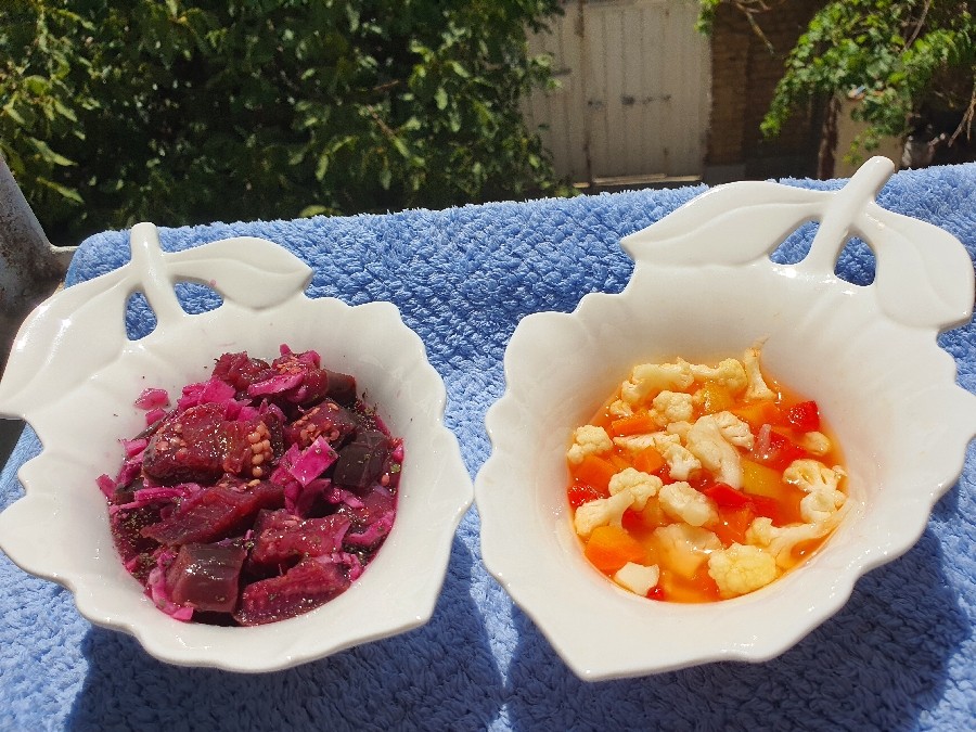 ترشی فلفل  دلمه‌ای و بادمجون 