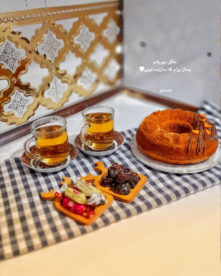 عکس کیک هویج و گردو