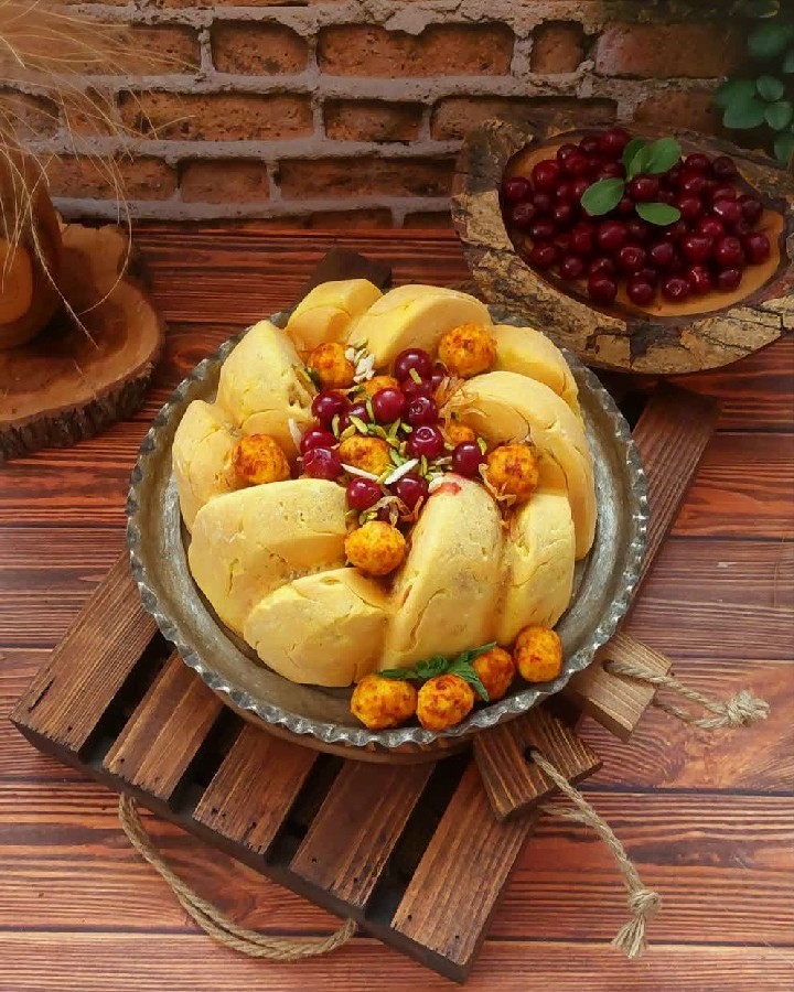 عکس پرده پلو آلبالو