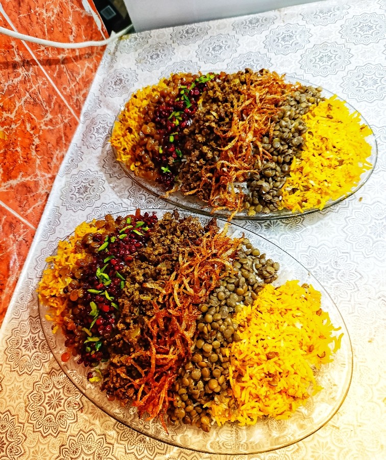 عکس عدس پلو مجلسی 