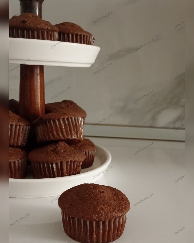 عکس کاپ کیک شکلاتی 