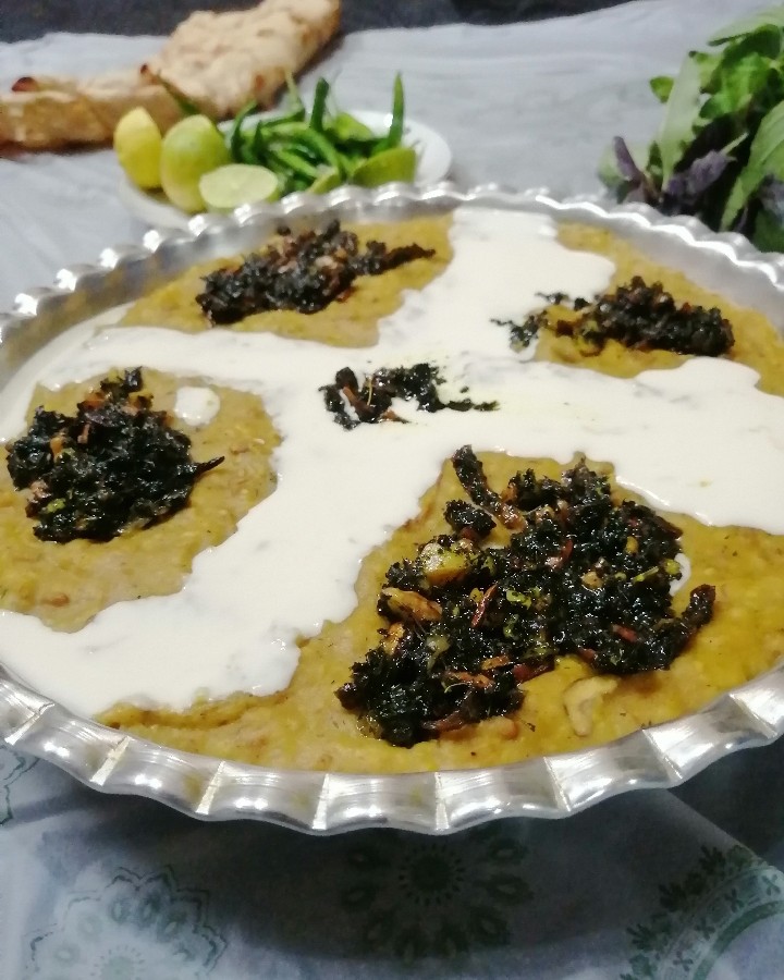عکس حلیم بادمجان  # جاتون سبز