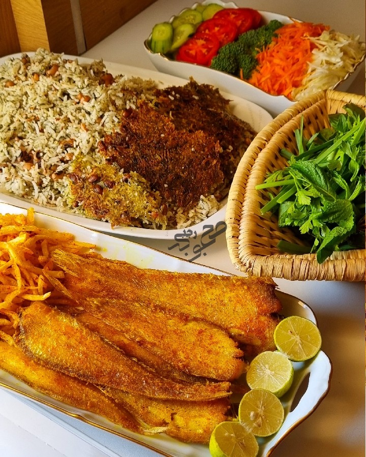 عکس پلو ماهی زبان