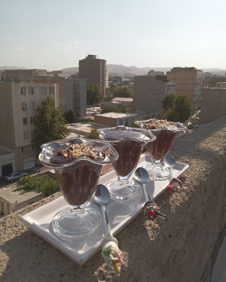 عکس پودینگ شکلاتی
