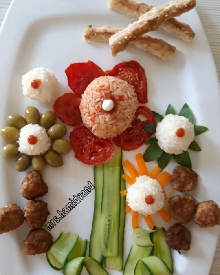 عکس تزیین غذا کودک 