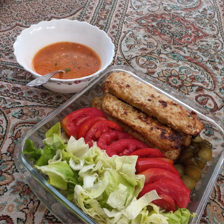 عکس کباب مرغ و سوپ???