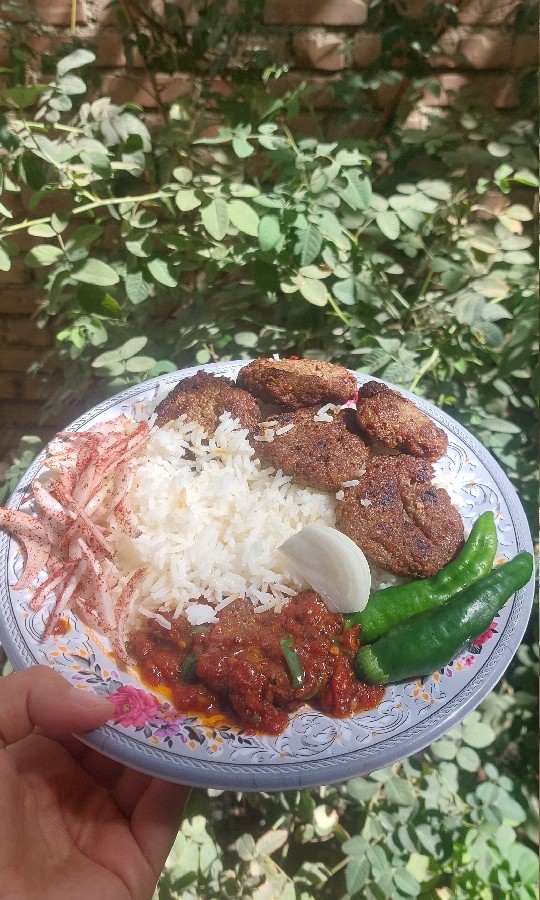 عکس کباب تابه ای دست پخت همسر جان