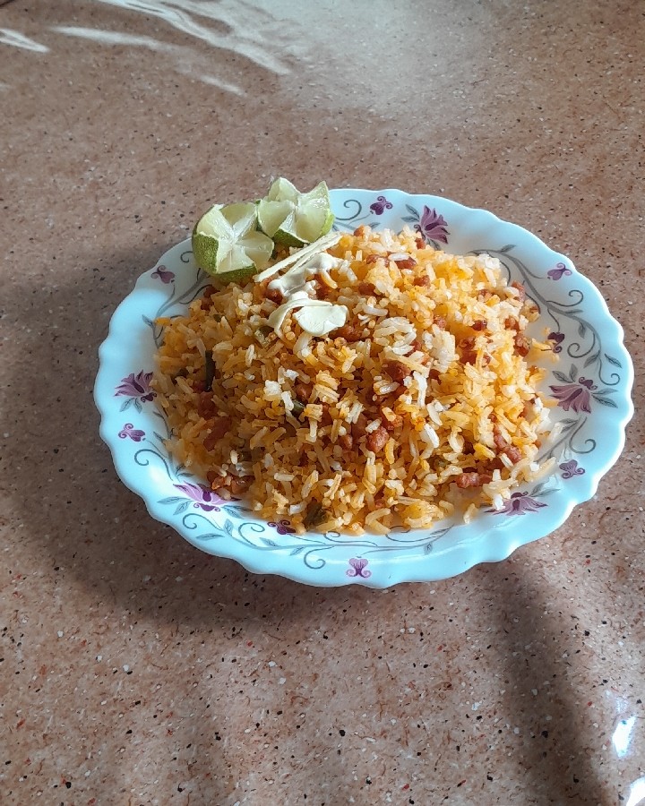 عکس لوبیا پلو گیاهی 