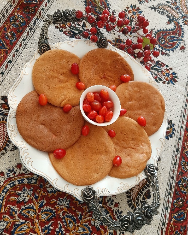عکس پنکیک زغال اخته 
