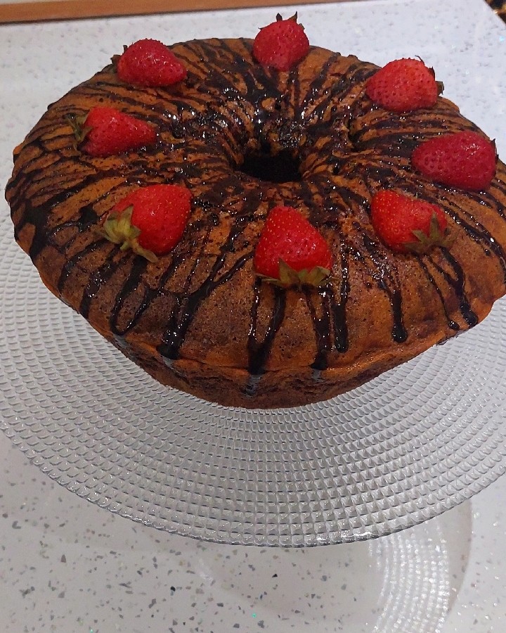 کیک دو رنگ 
دسر 
کیک شربتی