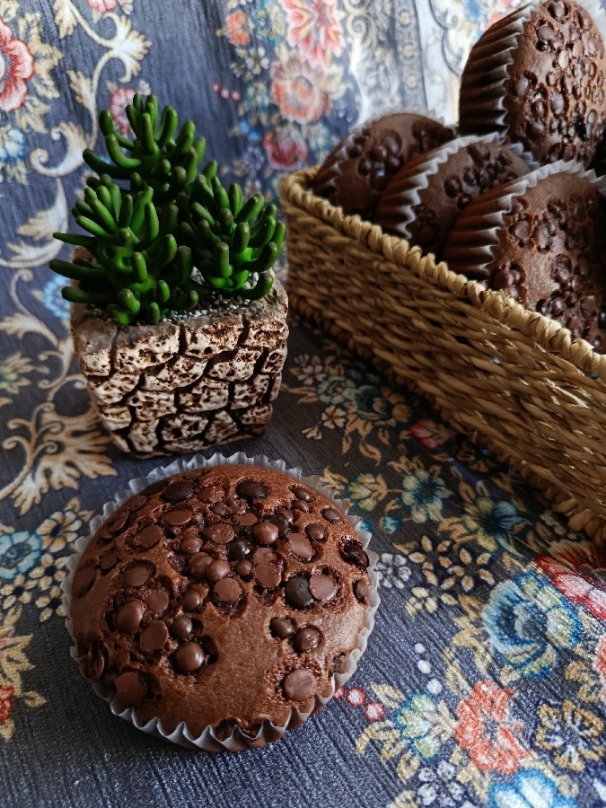 عکس کاپ کیک شکلاتی