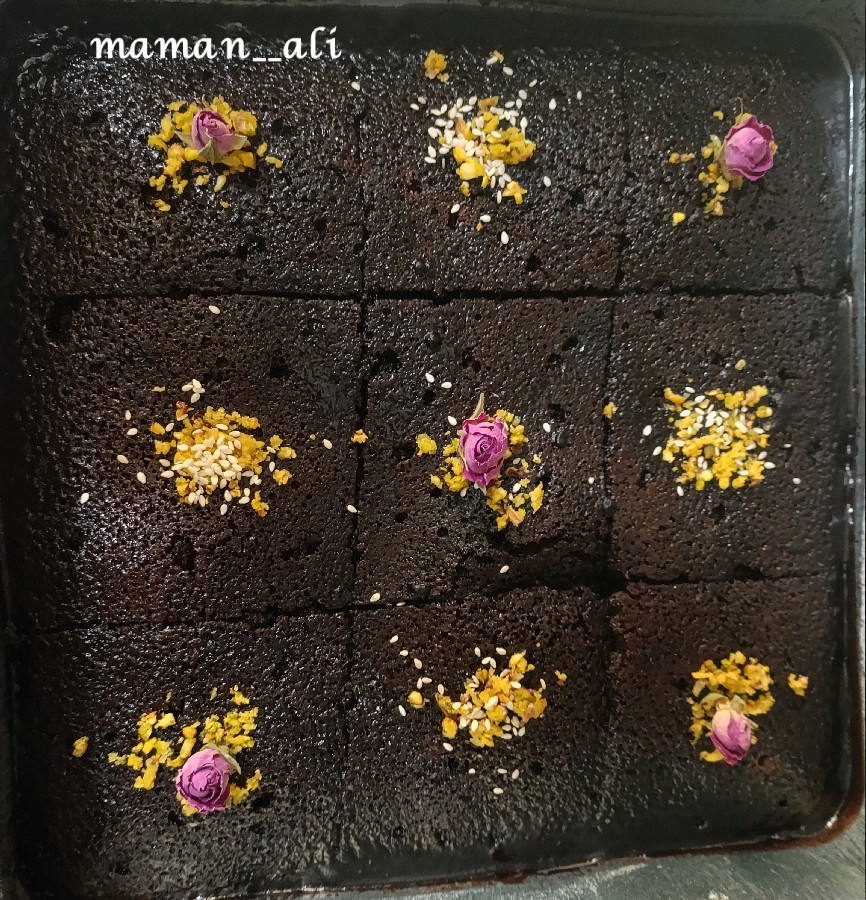 عکس کیک خیس شکلاتی 