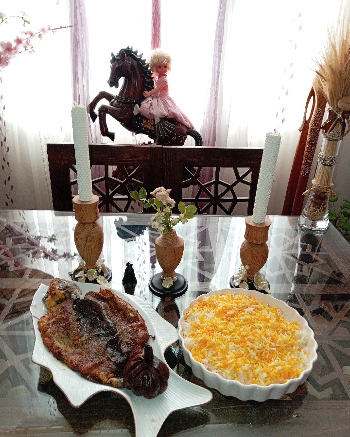 عکس چلو ماهی ناهار جمعه ما. 