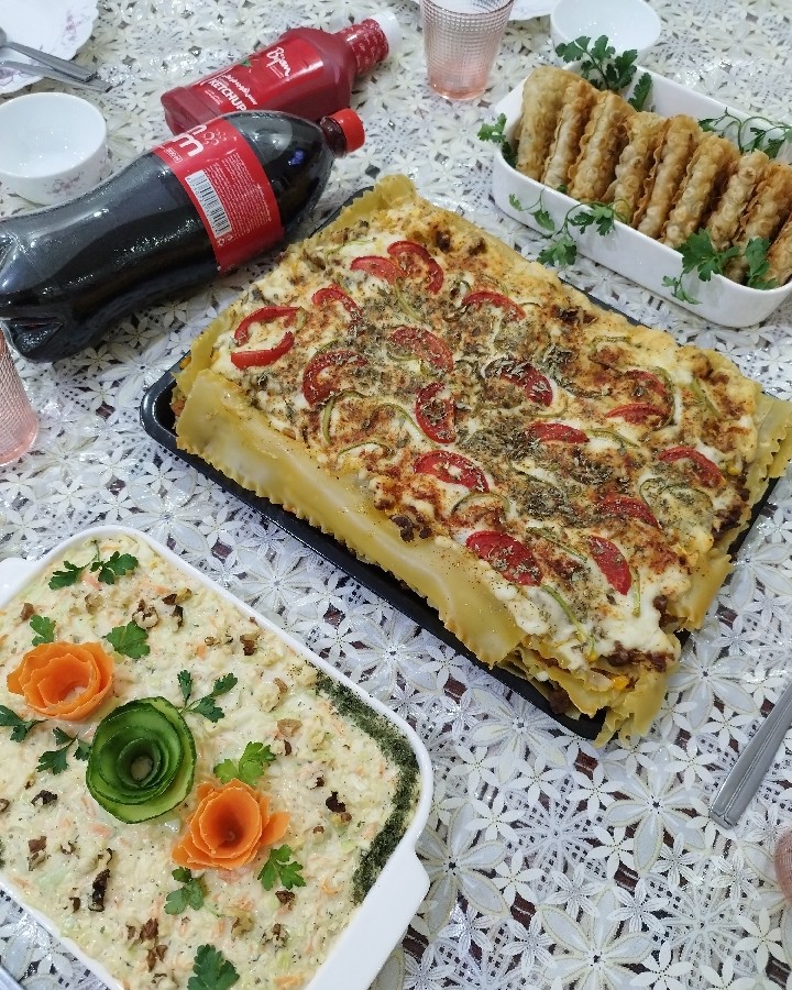 عکس لازانیا، سمبوسه، سالاد اندونزی