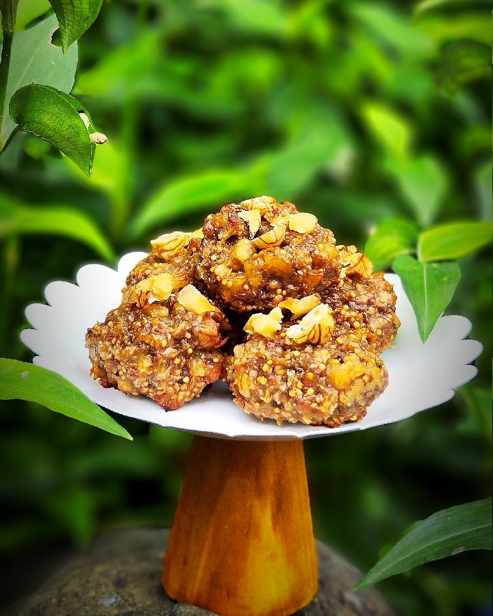 عکس کوکی انجیر و گردو رژیمی 