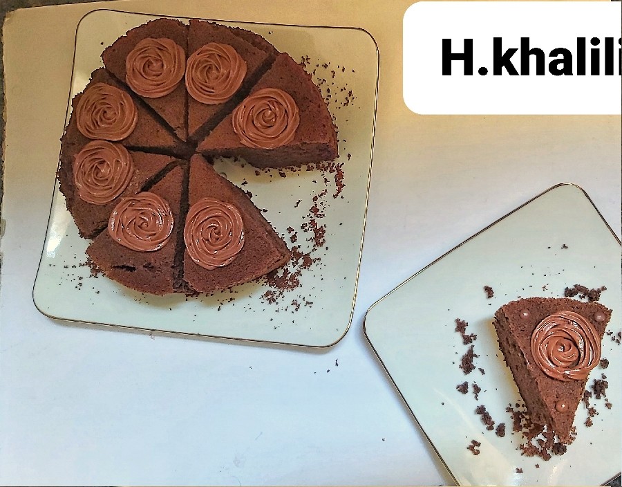 عکس کیک شکلاتی پنبه ای