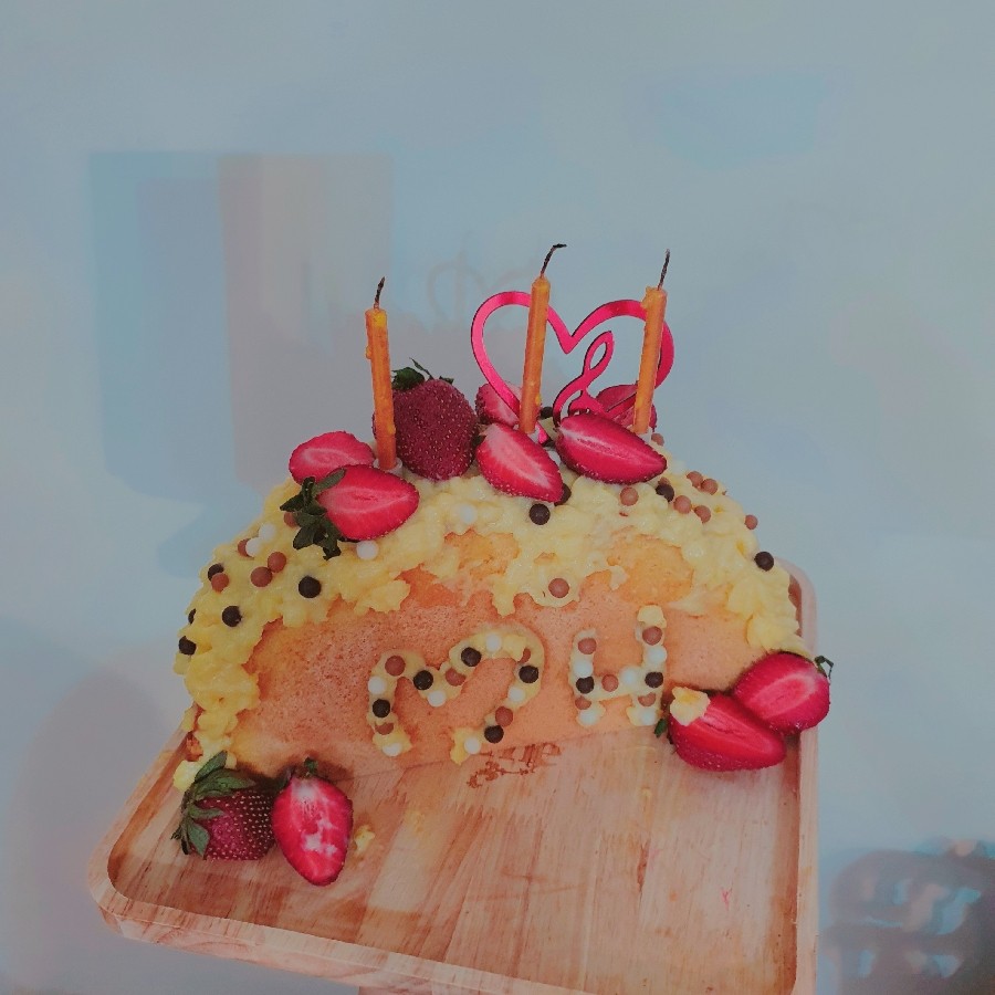 عکس کیک اسفنجی با کرمفیل خانگی ❤