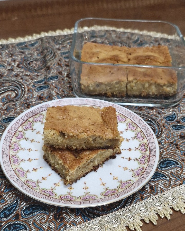 عکس کیک انبه و نارگیل