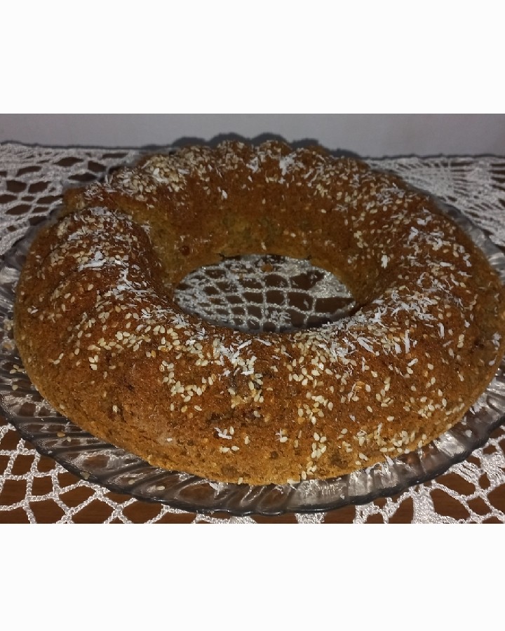 عکس کیک رژیمی خرما با آرد جو دو سر بدون شکر وروغن کاملا سالم ?