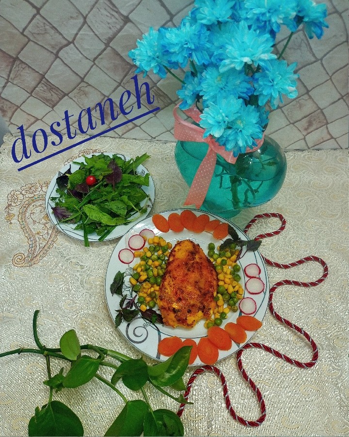 عکس سینه مرغ گریل شده