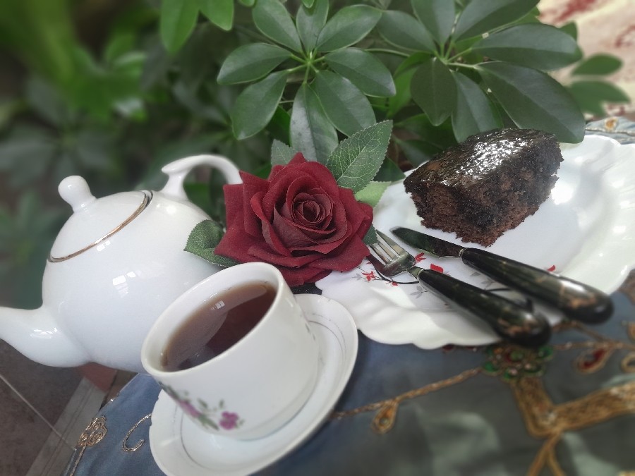 عکس کیک خیس شکلاتی