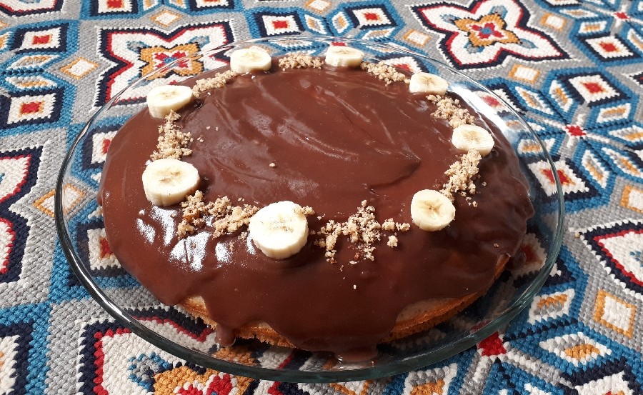عکس کیک موز و گردو