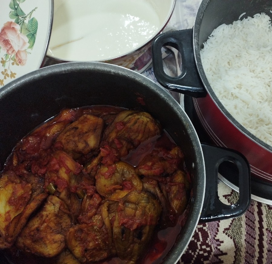 خورشت بادمجان بدون گوشت 