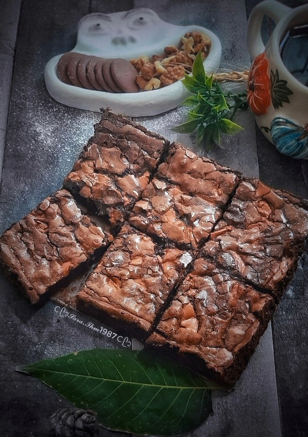 عکس کیکِ brownie شکلاتی